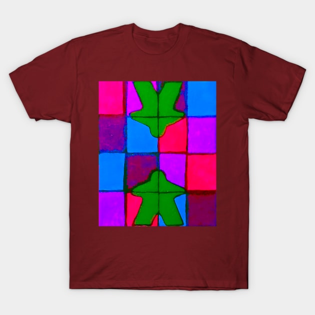 Stained Glass Meeps Z T-Shirt by Zenanigans